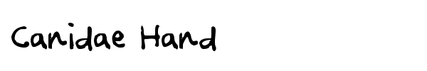Canidae Hand font preview